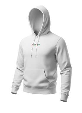 Babylon Los Angeles Multi-Color Embroidered Logo Hoodie in White